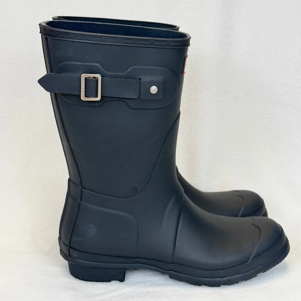 Hunter Womens Original Short Rain Boot Matte Black WFS1000RMA US 9 UK 7 EU 40/41